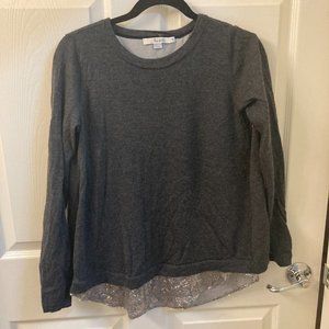 Boden Gray Sequin Sweater